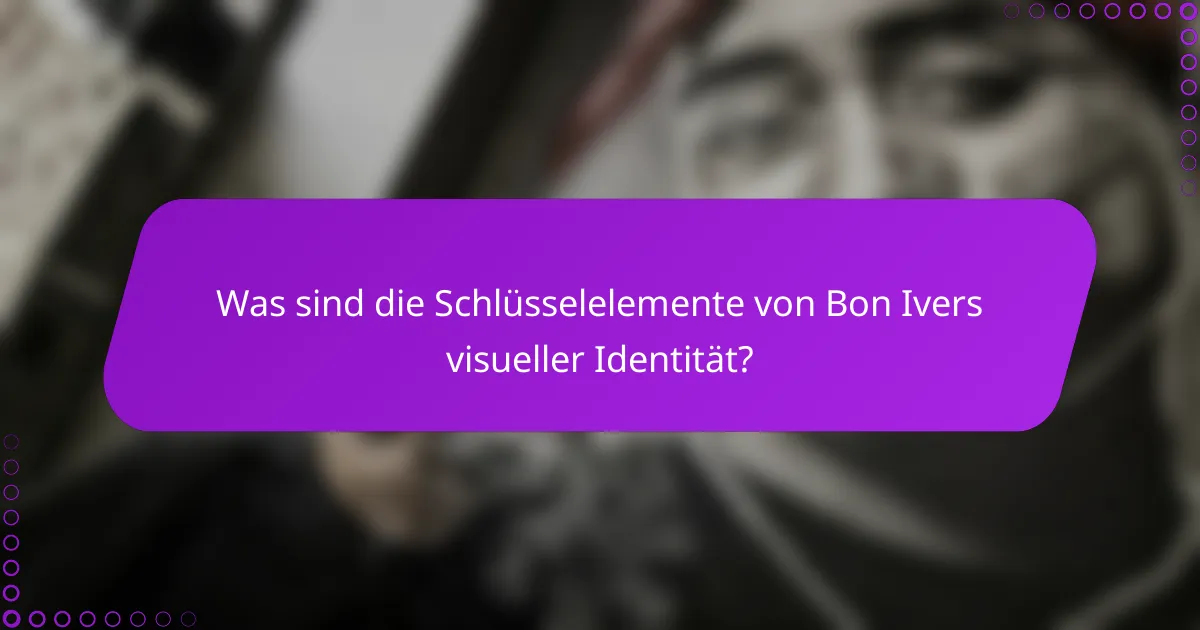 Was sind die Schlüsselelemente von Bon Ivers visueller Identität?