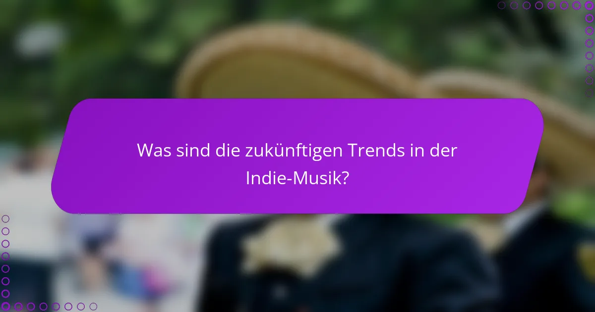Was sind die zukünftigen Trends in der Indie-Musik?